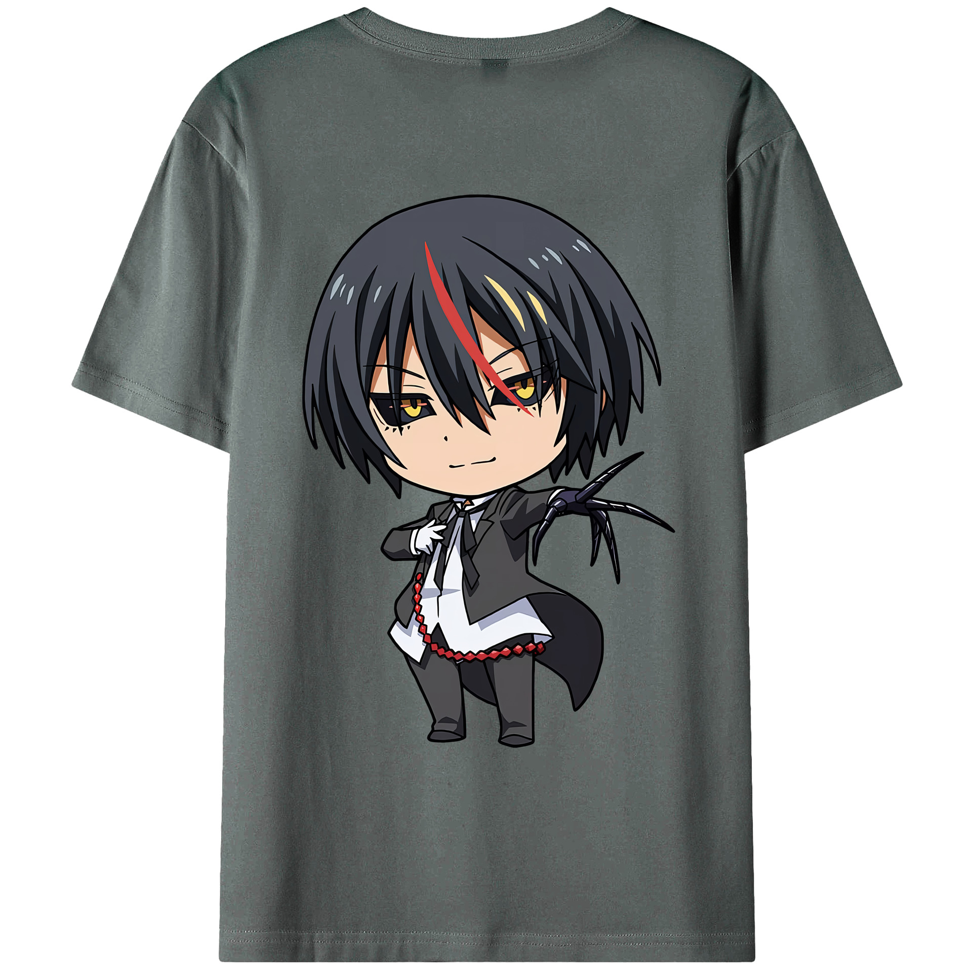 （画像用） 転スラ Regarding Reincarnated to Slime 綿100％ メンズ半袖Tシャツ（バックプリント） 通気性